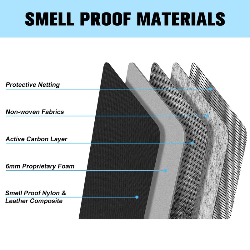 Smell Proof Bag, Smell Proof Container Stash Box with Lock