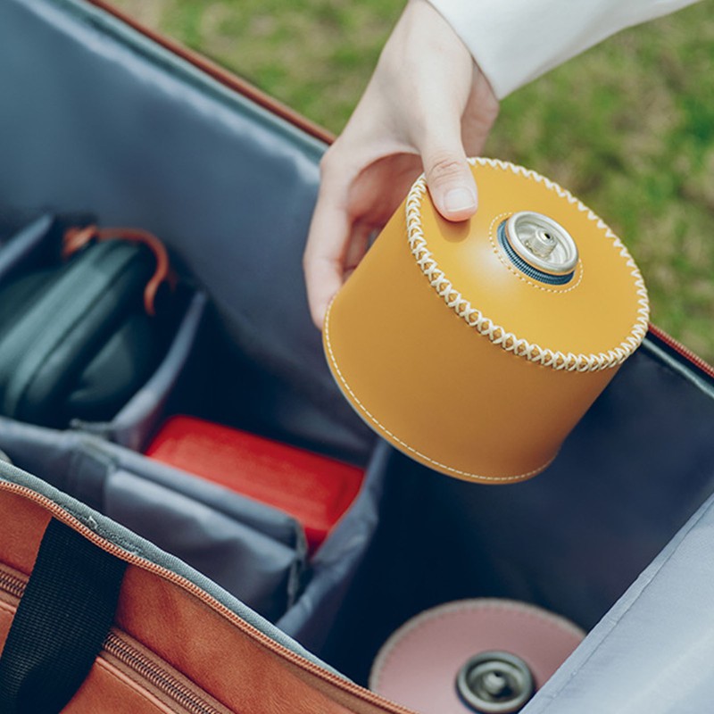 Gas Canister Protective Cover Portable PU Leather Gas Canister Cover