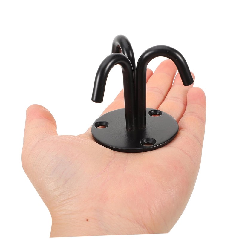 KONTONTY Ceiling Hook Black Stainless Steel Plant Bracket Heavy Duty
