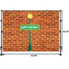 Withu Red Brick Wall Birthday Party Backdrop Cartoon Street Lamp