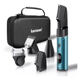 Kensen LK-881 Rasuradora Eléctrica Recortadora De Barba Y Precisión 3 En 1 Color Verde Oscuro