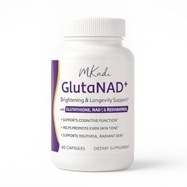 GlutaNAD+ - Soporte para iluminar y longevidad, L-glutatión y complejo antioxidante NAD+, brillo de la piel, energía celular y envejecimiento saludabl