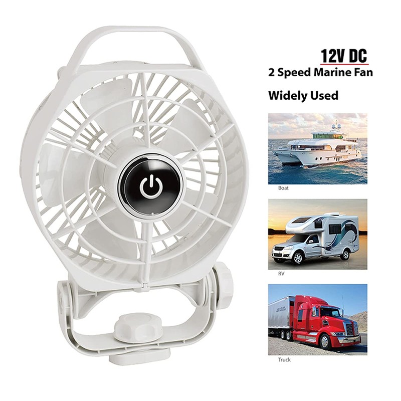 TN TONNY DC 12V Marine Fan, Quiet 6 Inch Cabin