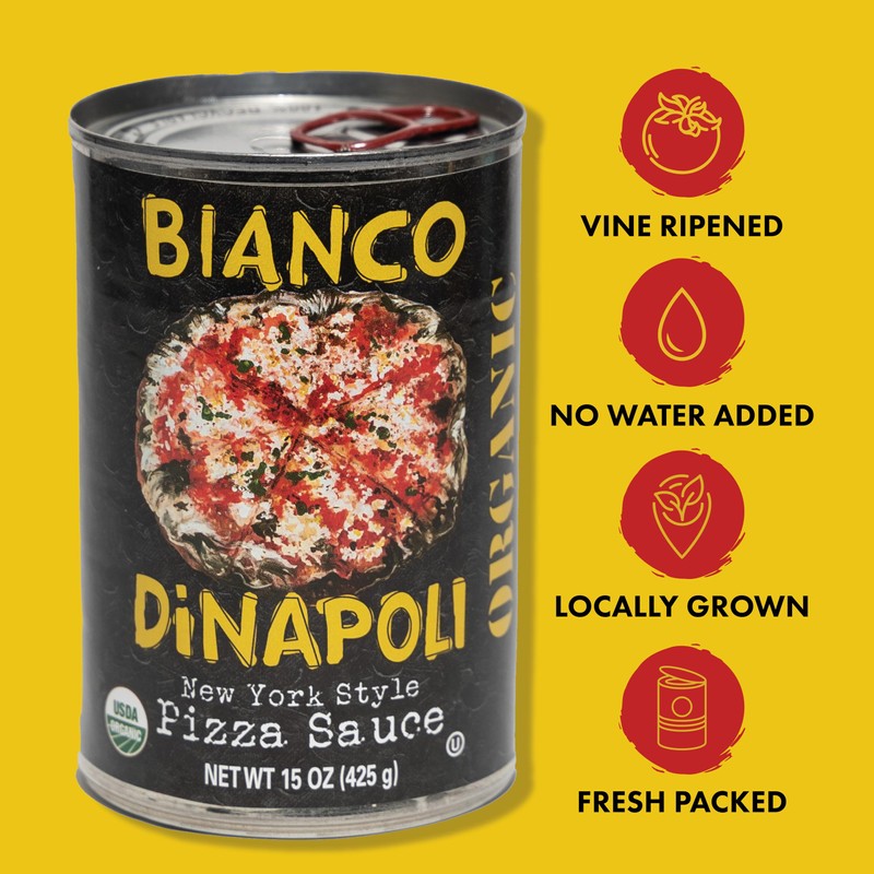Bianco DiNapoli Organic NY Style Pizza Sauce - Vine Ripened