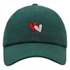 JPAK Heart Premium Dad Hat Embroidered Cotton Baseball Cap Cute