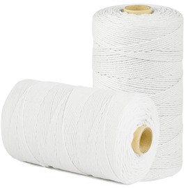 SMART&CASUAL 1,650 Feet 2mm Cotton Butcher Twine String Soft Food Safe for Cooking Craft Baker Kitchen Meat Turkey Sausage Roasting Gift Wrapping Gardening Crocheting Knitting