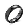 Bling Jewelry Black Tungsten Dome Wedding Band Ring 6mm