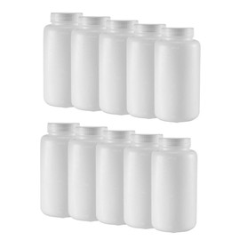 uxcell Plastic Lab Chemical Reagent Bottle 1000ml/34oz Wide Mouth Sample Sealing Liquid Storage Container 10pcs