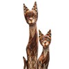 Stoneage Arts Assorted Wooden Cats with Varying Patterns (Tribal Pattern,