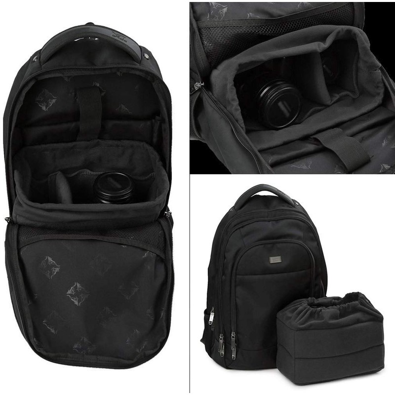 Koolertron Padded DSLR Camera Insert Shockproof Camera Bag Insert Camera