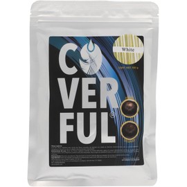 Fibra Capilar Coverful Premium 100 Gramos Para Cubrir Calvicie, Canas y Dar Volumen Al Cabello (Blanco)