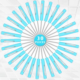 Minatee 30 Pcs Pocket Screwdriver Mini Tops and Pocket Clips Magnetic Slotted Screwdriver with Magnet Small Slotted Screw Driver for Mechanical Electrician Technician Repair Tool(Light Blue)