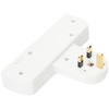 3 Way Triple Gang UK 3 Pin Multi-Socket Plug Extension