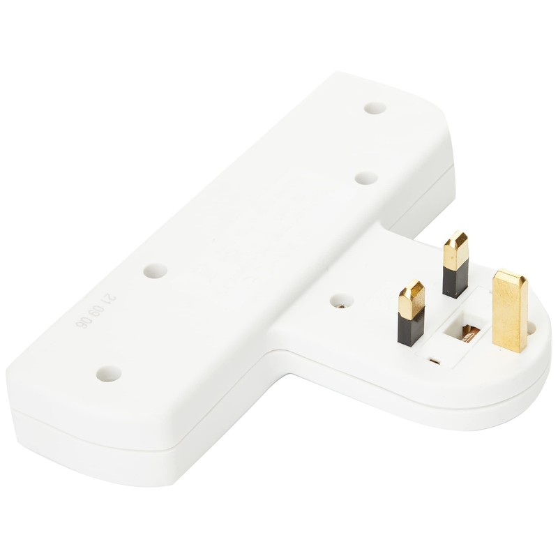 3 Way Triple Gang UK 3 Pin Multi-Socket Plug Extension