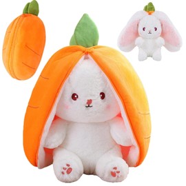 WPNCYK Plushies,Reversible Rabbit Carrot Pillow,Carrot Plush Cute Bunny Plushie Toy For Girls Boys Easter Children'S Day And Birthday Gifts,Ideal Fluffy Gift
