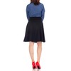 Dani's Choice High-Waisted Cotton Blend Skirt with Pockets - Knee