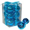 Christmas Decoration 12 Pack Snowflake 40mm Jingle Bell Baubles -