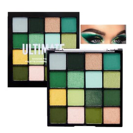 Green Eyeshadow Palette with 16 Colours - Eyeshadow Palette Matt and Shimmering