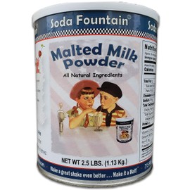 6 Pack - Soda Fountain Malted Milk Powder 2.5 Lb. Canisters