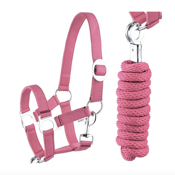 Halter Lead Rope Set with Snap Hook Adjustable Horse Halter