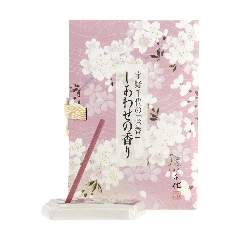 Chiyo Uno Happy Scent, 36 Sticks, Cherry Blossom Incense Stand