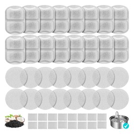 Dog Water Fountain Filter, 16 Pack Pet Fountain Filters Cat Water Fountain Filters Replacement for 7L/230oz/1.8G Stainless Steel Dog Fountain,Replacement Filters and Sponges