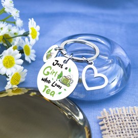 Tea Gifts for Tea Lovers Drinker Gifts for Women Birthday Gift for Girls Sister Best Friends BFF Keychains Funny Girls Birthday Christmas Thanksgiving Day Gift for Her