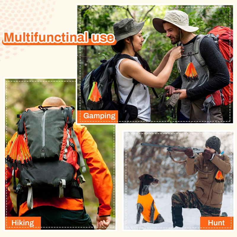 Copkim 24/48/72/96/120 Pcs Trail Markers for Hunting Reflective Trail Markers