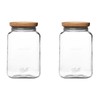 Ball Stack & Store Glass Mason Jars with Wooden Lid,