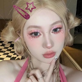 Y2k Leopard Hair Barrettes Clips Snap Hair Pins Clips for Thin Thick Hair Leopard Hair Accessories for Women Star BB Side Hair Clips Leopard Print Hair Barrettes Leopard French Hair Pin