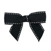 Reliant Ribbon 5161-984-05C Grosgrain Stitch Twist Tie Bows Bows, 7/8 Inch X 100 Pieces, Black/White