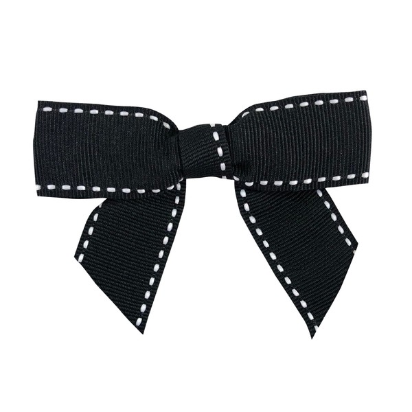 Reliant Ribbon 5161-984-05C Grosgrain Stitch Twist Tie Bows Bows, 7/8