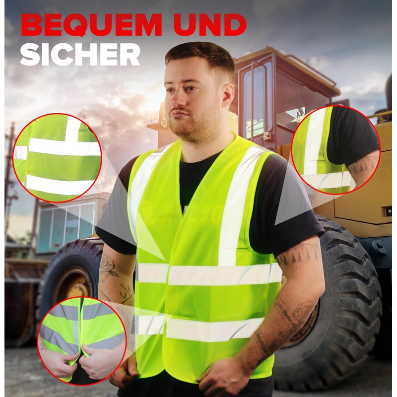 Kyto Warnwesten Auto | EU-Weit nutzbar | reflektierend | 4