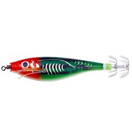 FOLANDO Fishing Lures Squid Octopus Shrimp Baits, Fishing Lure Glow Squid Jigs Luminous Squid Jig Shrimp Lure Kit 9.5CM-10G 6#