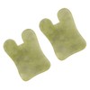 TOVINANNA 2pcs Natural Jade Scraping Tool for Face Massage Multi-function