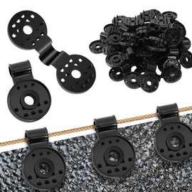 Pack of 50 Plastic Clips for Protective Cloth with Eyelet, Clips for Awning Black, Shade Nets Retaining Clips, Shade Net Clips for Connecting Ropes, Shade Nets, Guardrails