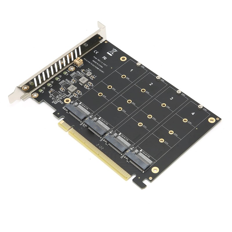M.2 NVME-PCIE X16 Adapter Card PH44 4 Port M Key