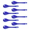 Albedel Blue 10 pcs Porcelain Egg Spoons Ceramic Spoons 4.7