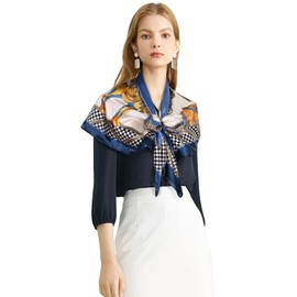 EXTREE Women's 35 inch Fashion Headscarf Silk Satin Scarf for Hair Wrapping at Night Bandana Square Scarf for Sleeping