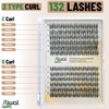 Liwal DIY Lash Extension Kit 132 Cluster Lashes & Individual