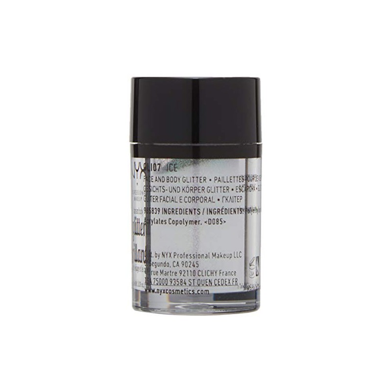 NYX Professional Makeup, Glitter para rostro y cuerpo, Tono Ice,