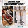 Zorfeter Under Cabinet Kitchen Utensil Hooks, Stainless Steel Utensil Racks