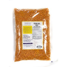 Rani Toor Dal (Split Pigeon Peas) Oily, 128oz (8lbs) 3.63kg Bulk ~ All Natural | Gluten Friendly | NON-GMO | Vegan | Indian Origin