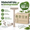 Eco Friendly Disposable Razors with Biodegradable Handles WARRIOR TATTOO Organic