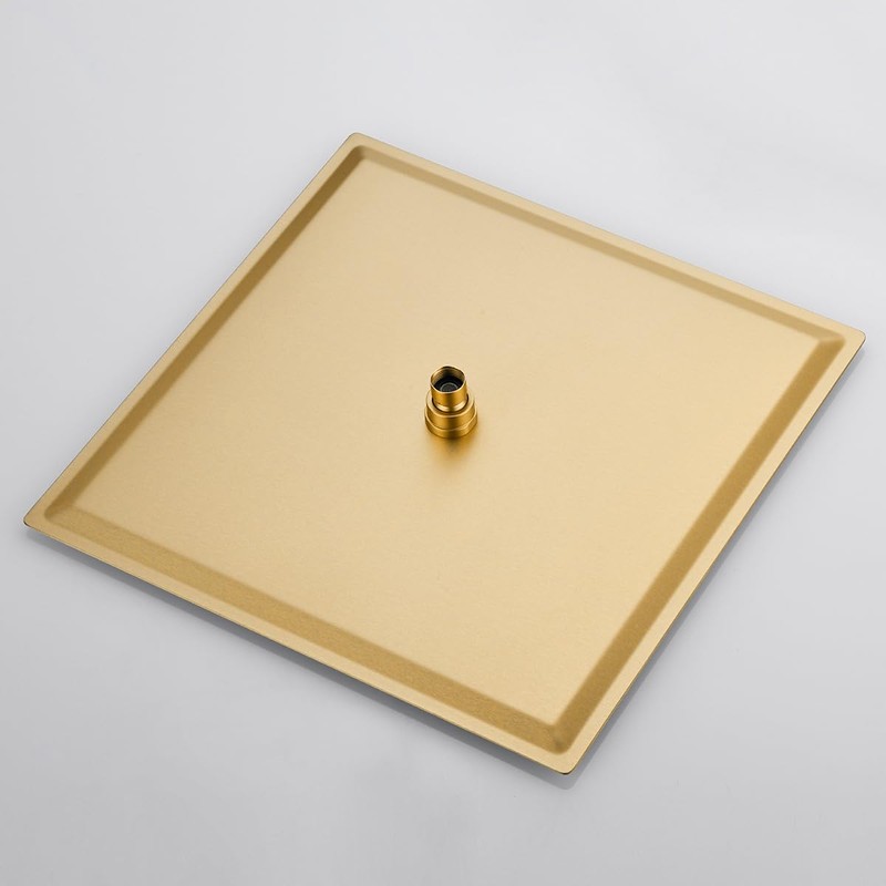 Rainfall Shower Head in Gold, BSTIIU Extra Large 16 Inch