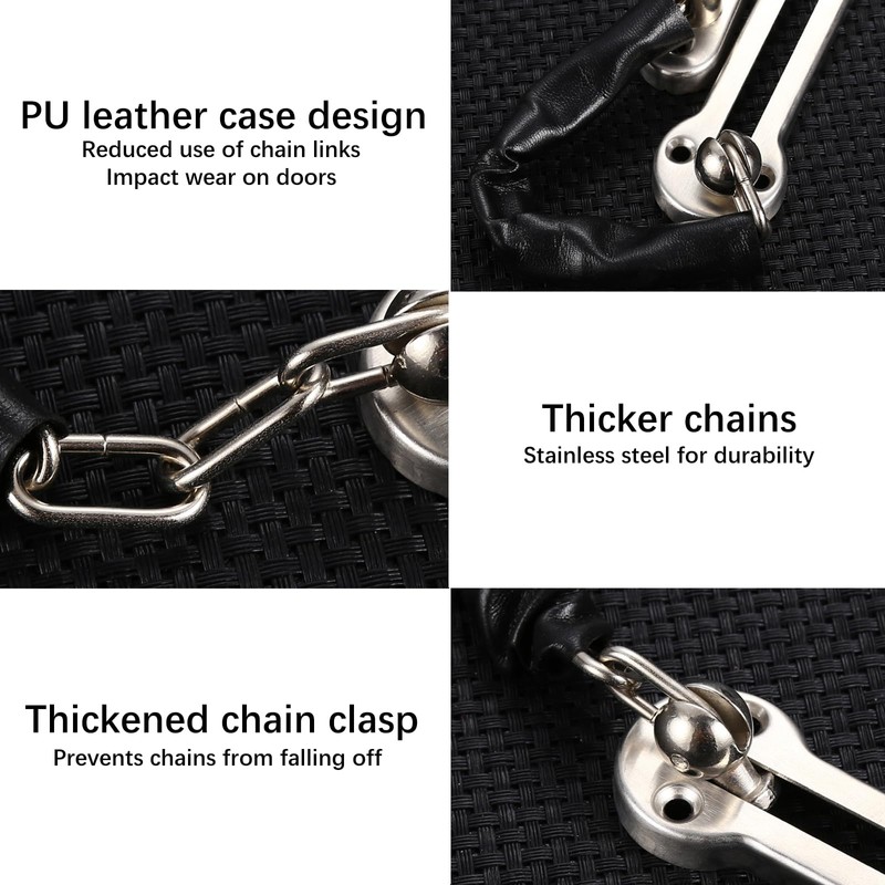 Cisixin Stainless Steel 304 Door Chain, Door Security Chain Lock