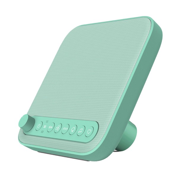Pure Enrichment® PureBaby® Sound Machine - All-Natural Sounds Include Lullaby, Heartbeat, White Noise, Fan, Ocean, and Rain, with Auto-Off Timer & USB Charger - Patented Design (Mint Green)