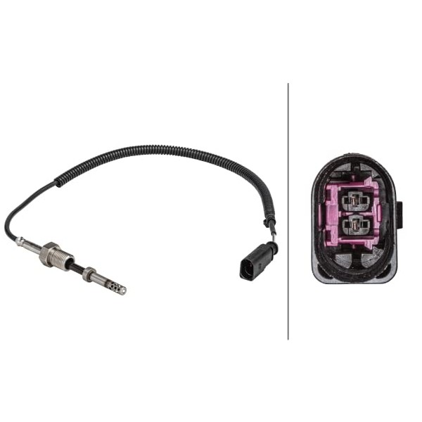 HELLA 6PT 358 181-101 Sensor, Exhaust Gas Temperature – 2-Pin