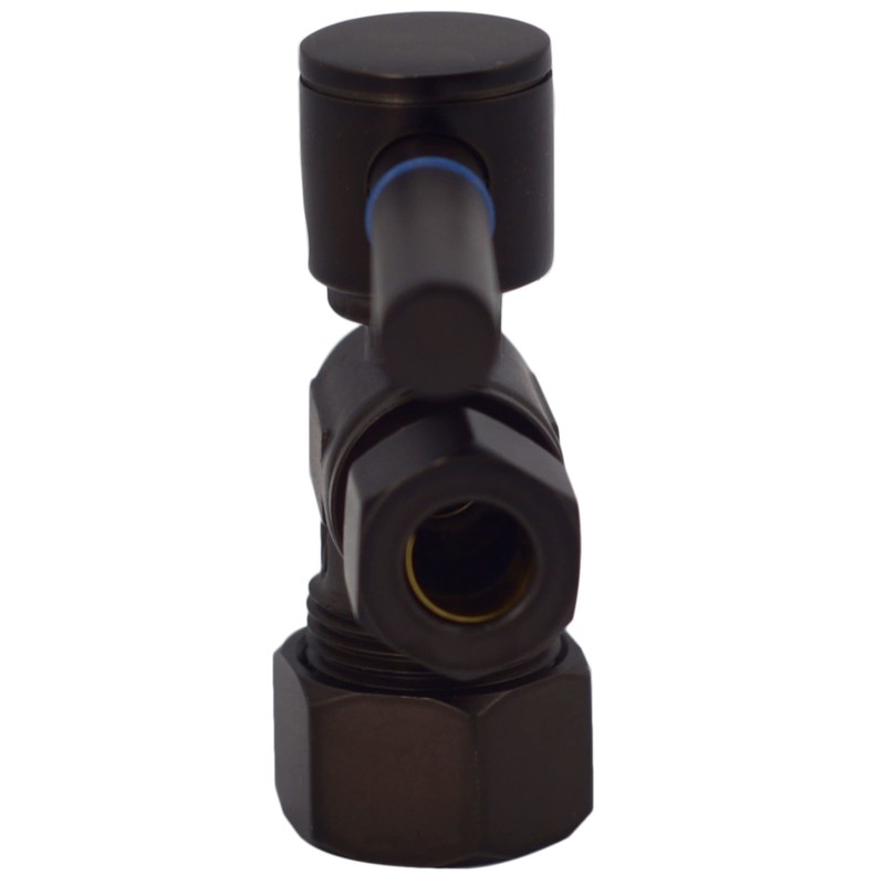 Westbrass R105BL-2-62 1/4-Turn Lever Handle Angle Stop Shut Off Valve,