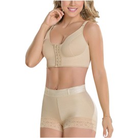 M&D Fajas Colombianas Levanta Cola y Cadera Butt Lifter Panties Shapewear Beige S
